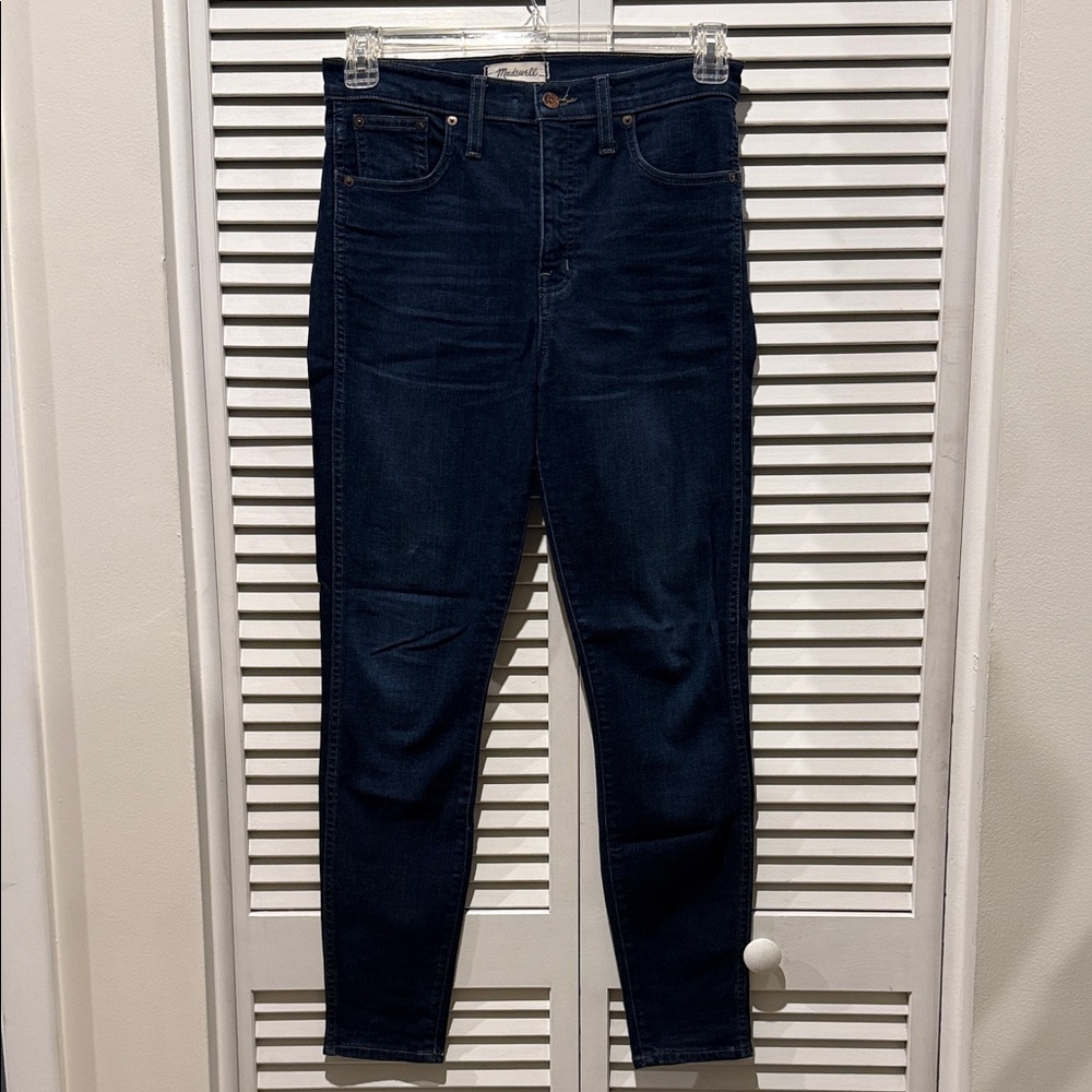 Madewell 10” High Riser Skinny Skinny Dark Blue Jeans